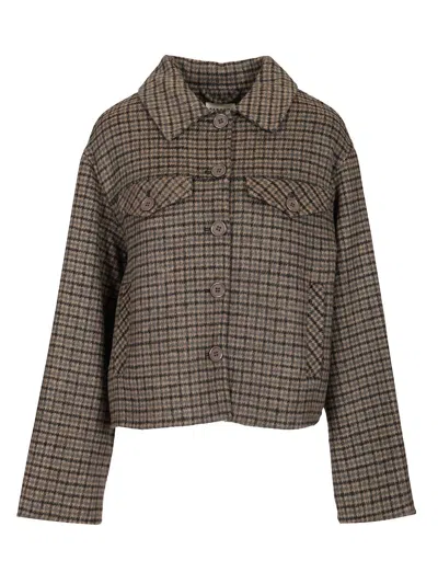 P.a.r.o.s.h Fringed Jacket Jackets Grey In Multi