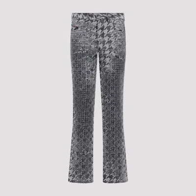 Diesel Houndstooth Pattern Jeans With Flared Leg Design
