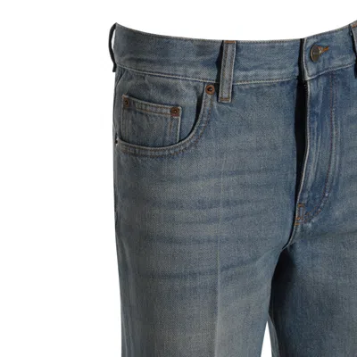 Valentino Garavani Straight-leg Jeans With Decorative Cuffs In Black