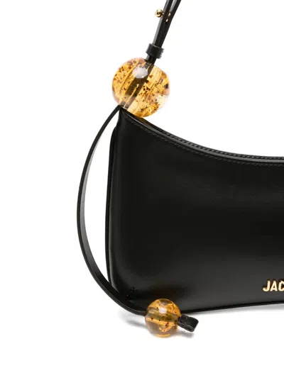 Jacquemus Women Black Top Zip Fastening Adjustable Shoulder Strap Internal Patch Pocket Contrast