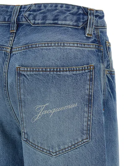 Jacquemus Le De-nîmes Large Jeans Light Blue In Blue