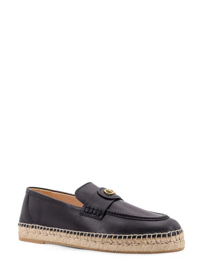 Valentino Avenue Palm Goatskin Espadrilles With Jute Sole In Black