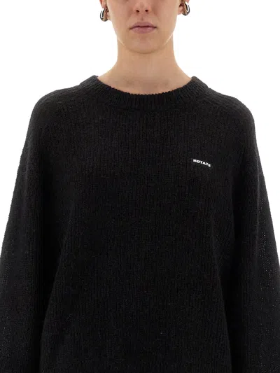 Rotate Birger Christensen Lightweight Jersey With Logo In Black