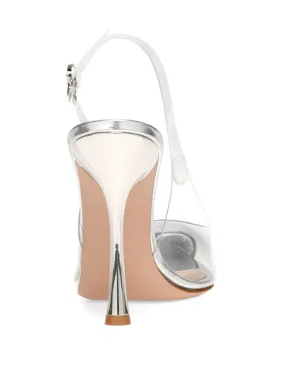 Gianvito Rossi Plexi Metal Cap-toe Slingback Pumps In Neutral