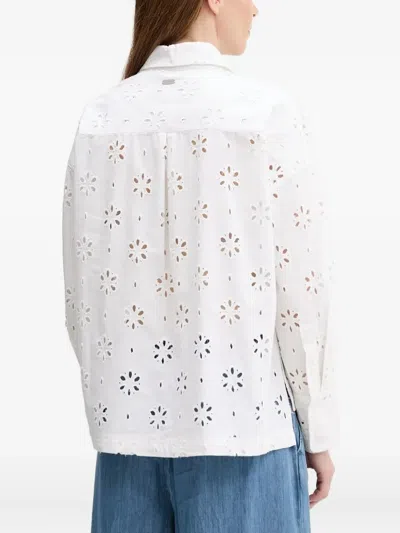 Barbour Eyelet-embroidered Shirt In White