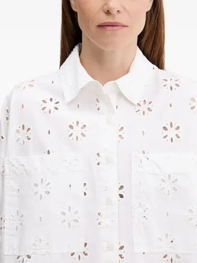 Barbour Eyelet-embroidered Shirt In White