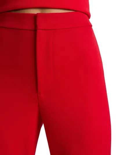 Alice And Olivia Deanna High-waisted Bootcut Trousers In Red