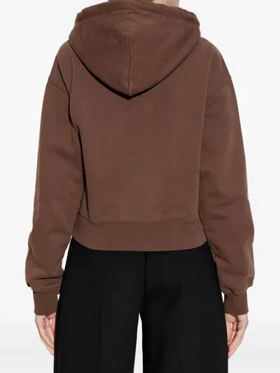 Jacquemus Le Hoodie Gros Grain Hooded Cotton Sweatshirt In Brown