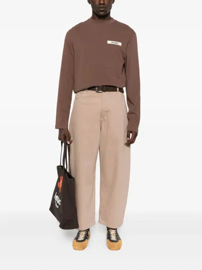 Jacquemus Le Sweatshirt Gros Grain Sweatshirt In Brown
