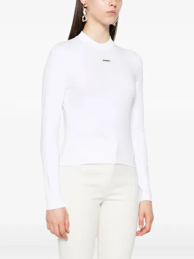 Jacquemus Women Long-sleeved T-shirt With Applique In White