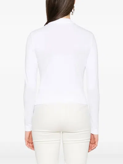 Jacquemus Women Long-sleeved T-shirt With Applique In White