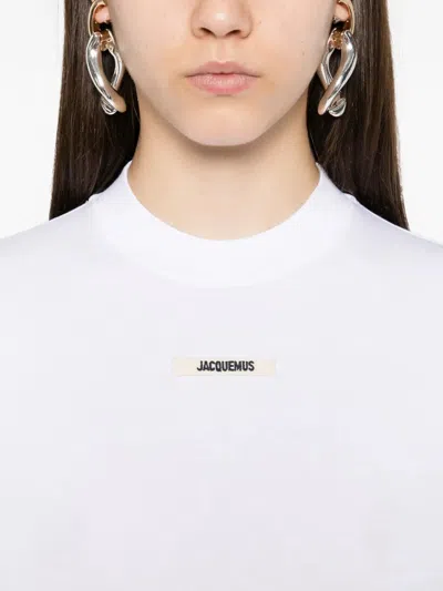 Jacquemus Women Long-sleeved T-shirt With Applique In White
