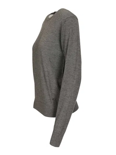 Dolce & Gabbana Maglione Rasato Fin.18 Knitwear Grey In Gray