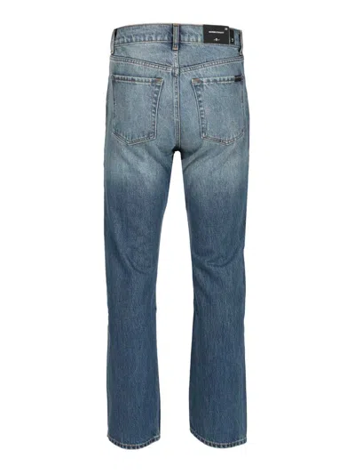7 For All Mankind Bakersfield Modern Straight Jeans In Blue