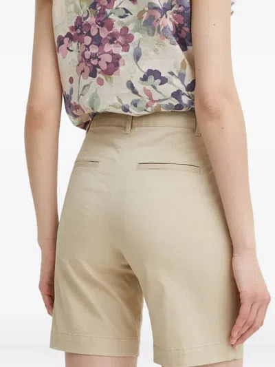 Gant Flat-front Tailored Shorts In Neutral