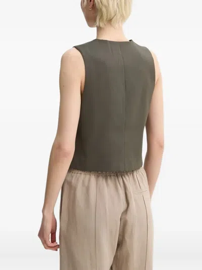 Samsoe & Samsoe Saramona Button-fastening Vest In Gray