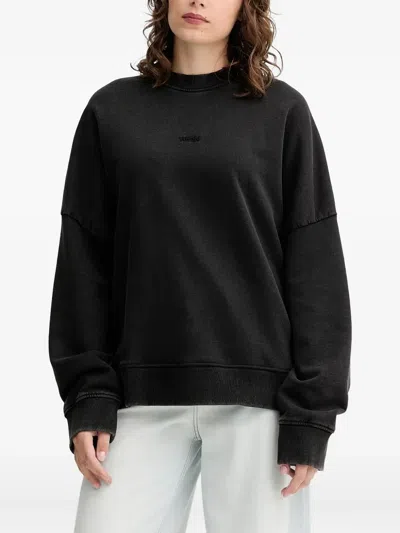 Won Hundred Embroidered-logo Sweatshirt In Black