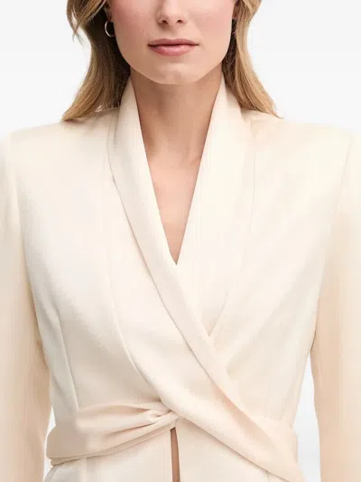 Sandro Ferrone Self-tie Wrap Jacket In Neutral