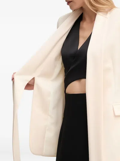 Sandro Ferrone Self-tie Wrap Jacket In Neutral