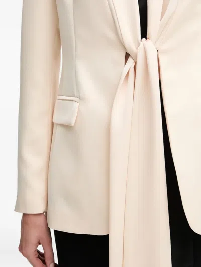 Sandro Ferrone Self-tie Wrap Jacket In Neutral