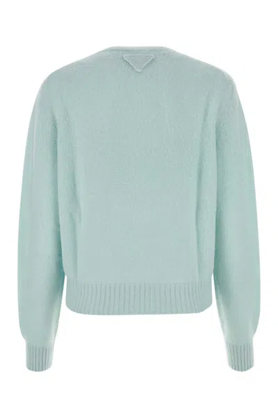Prada Tiffany Cashmere Sweater In Blue