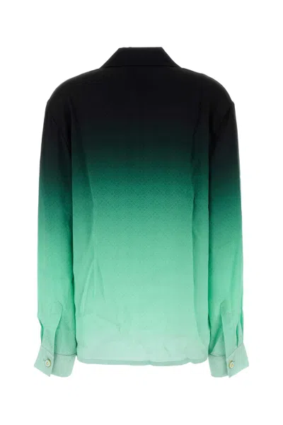 Casablanca Gradient Geometric-pattern Shirt In Green