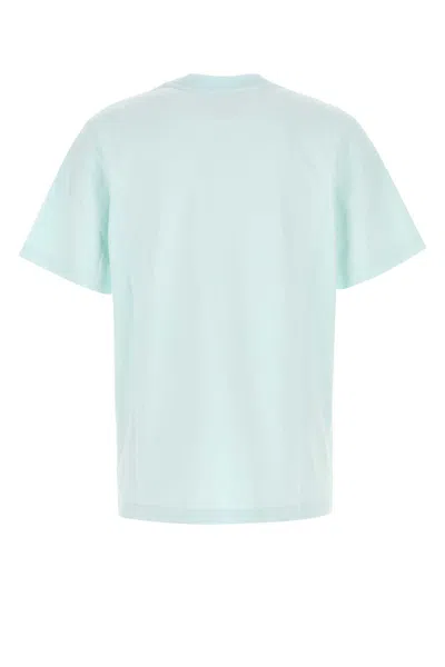 Casablanca T-shirt In Cotone Azzurro Pastello Uomo In Blue