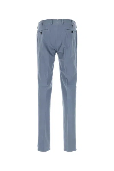 Pt Torino Stretch Modal Blend Pant With Practical Pockets In Blue