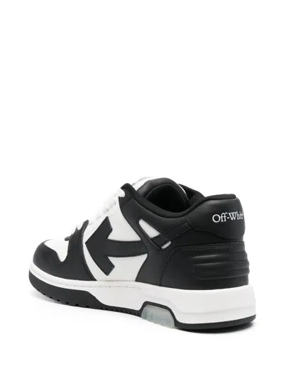 Off-white Out Of Office Arrow-detail Leather Low-top Sneakers In Black
