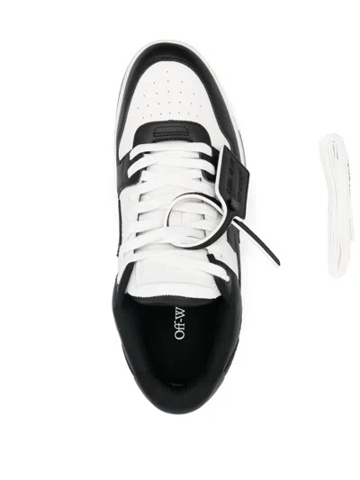 Off-white Out Of Office Arrow-detail Leather Low-top Sneakers In Black