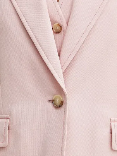 Hugo Boss Single-button Notched-lapel Blazer In Pink
