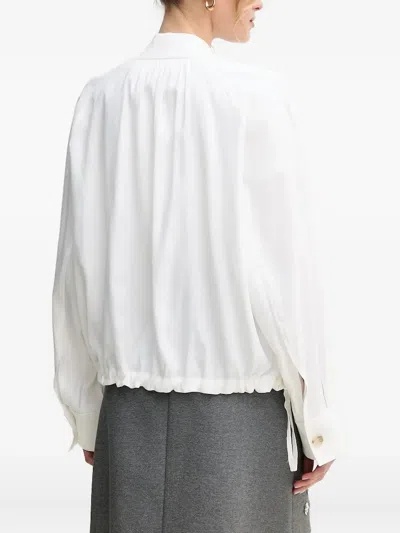 Hugo Boss Drawstring Cuff Jacket In White