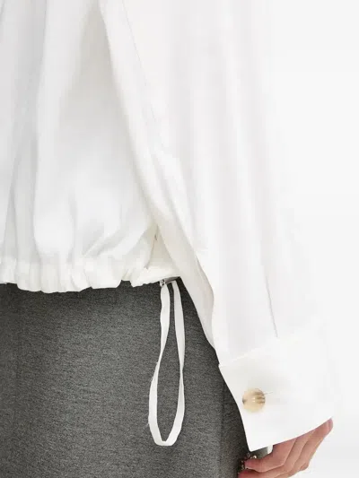 Hugo Boss Drawstring Cuff Jacket In White