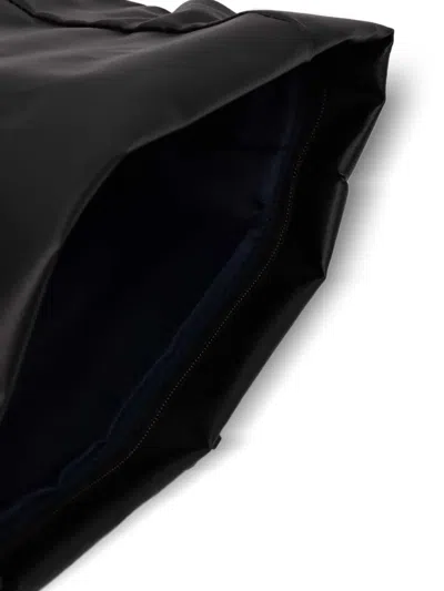 Joop Roll-top Patterned Backpack In Black