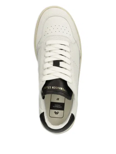Copenhagen Leather Panelled Lace-up Sneakers In White