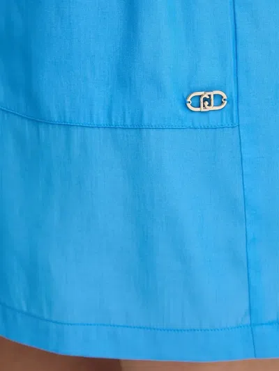 Liu •jo Pleated Elasticated Shorts In Blue