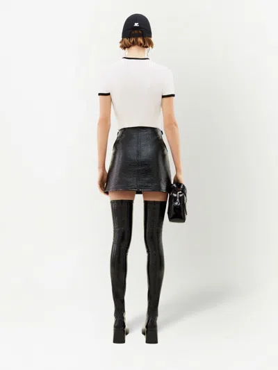 Courrèges Logo Cotton T-shirt In Neutral