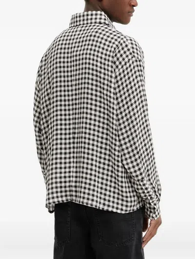 Won Hundred Check-pattern Shirt In Black
