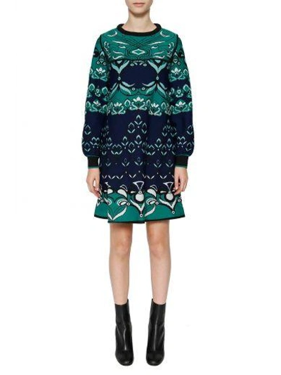 Shop M Missoni Knitted Dress In Verde