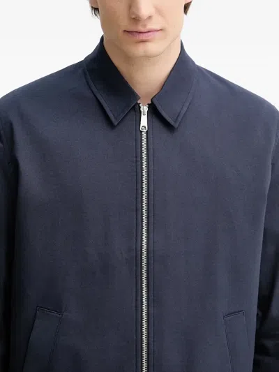 Les Deux Zip-front Jacket In Blue