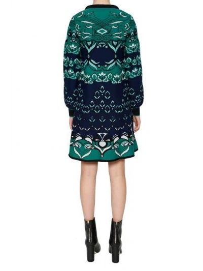 Shop M Missoni Knitted Dress In Verde