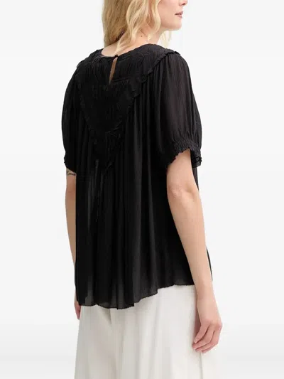 Munthe Perilla Ruffled Top In Black