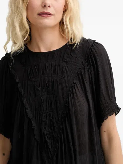 Munthe Perilla Ruffled Top In Black