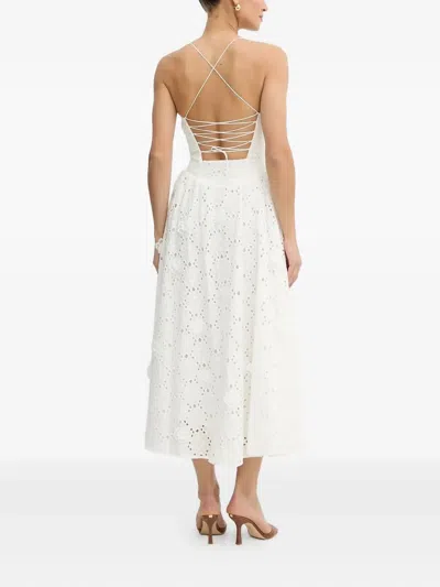 Bardot Estie Broderie Anglaise Cotton Maxi Dress In White