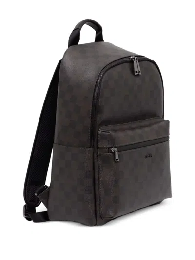 Joop Check-pattern Backpack In Brown
