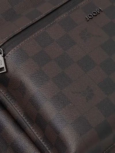 Joop Check-pattern Backpack In Brown
