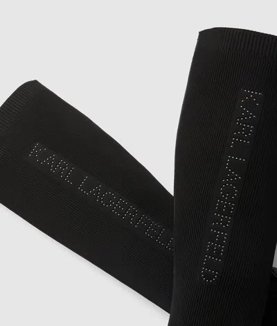 Karl Lagerfeld 100mm Pandara Studded Boots In Black