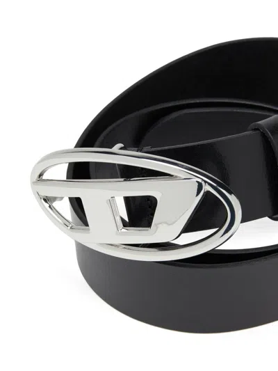 Diesel 1dr Leather Belt In Black