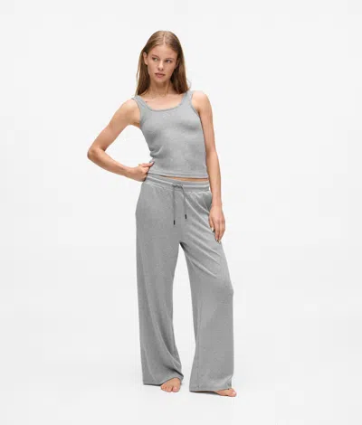 Karl Lagerfeld Signature Lounge Sweatpants In Gray