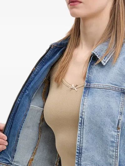 Dickies Zip-front Patch-pocket Jacket In Blue